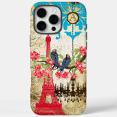 モノグラムさくらんぼブロッサムバードシャンデリアiPhone Case-Mate iPhoneケース (裏面)