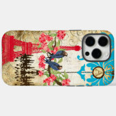 モノグラムさくらんぼブロッサムバードシャンデリアiPhone Case-Mate iPhoneケース (裏面 (横))