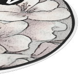 モノグラムさくらんぼ花ガラス切断板 カッティングボード (角)