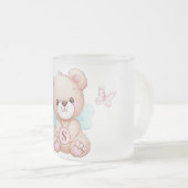 モノグラムすりガラス製マグカップ フロストグラスマグカップ (正面右)