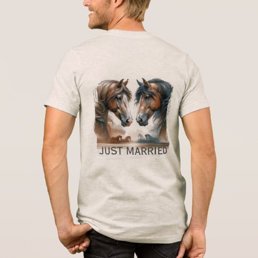 モノグラムたった今結婚しましたグラフィックTシャツ トライブレンドＴシャツ (裏面)