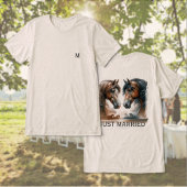 モノグラムたった今結婚しましたグラフィックTシャツ トライブレンドＴシャツ