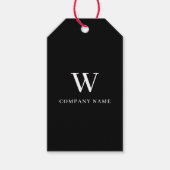 モノグラムつるラベル価格の服スイングラベルブラック ギフトタグ (正面)