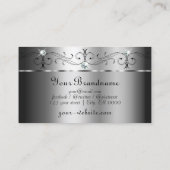 モノグラムで四角くなった目を引く銀玉 名刺 (裏面)