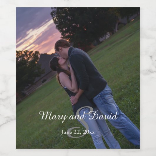 モノグラムで撮影 ワインラベル (シングルラベル)