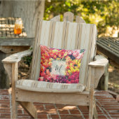 モノグラムで明るいチューリップ写真 アウトドアクッション (椅子)