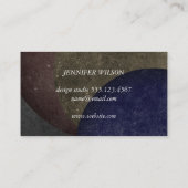 モノグラムで洗練された色のテクスチャ 名刺 (裏面)