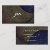 モノグラムで洗練された色のテクスチャ 名刺 (正面/裏面)