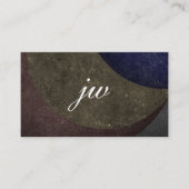 モノグラムで洗練された色のテクスチャ 名刺 (正面)