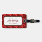 モノグラムとのはっきりしたでモダンな灰色の千鳥格子の ラゲッジタグ (裏面横)