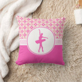 モノグラムとのピンクによって市松模様にされるダイヤモンドのダンス クッション (ブランケット)