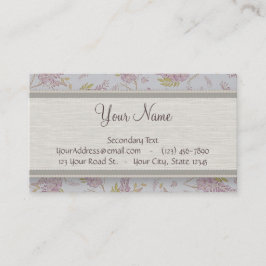 モノグラムとのヴィンテージの紫色の藤 名刺