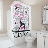 モノグラムとの体操の専門用語の単語 シャワーカーテン (インサイチュ)