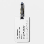 モノグラムとの緑のゴルフ・ボールを個人化して下さい ラゲッジタグ (裏面縦)