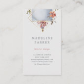 モノグラムとの豪華で幾何学的な花柄 名刺 (裏面)