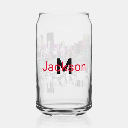 モノグラムとグラフィティのピッツバーグ ガラス缶 (裏面)