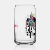 モノグラムとグラフィティのピッツバーグ ガラス缶 (右)