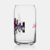 モノグラムとグラフィティのフィラデルフィア ガラス缶 (左)