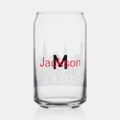 モノグラムとグラフィティのブルックリン ガラス缶 (裏面)