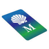 モノグラムとシーシェルクルーズキャビンドアマーカー マグネット (右側)