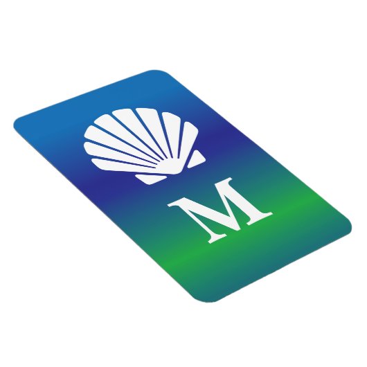 モノグラムとシーシェルクルーズキャビンドアマーカー マグネット (右側)