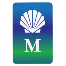 モノグラムとシーシェルクルーズキャビンドアマーカー マグネット