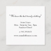 モノグラムとストライプ スクエア名刺 (裏面)