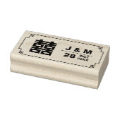 モノグラムとダブル中国のハピ結婚ネス ラバースタンプ (スタンプ)