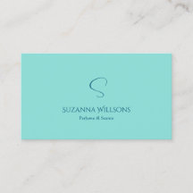 モノグラムとティール（緑がかった色）との単純なモダンプレーンクラシック