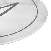 モノグラムとネームモダンカットボア カッティングボード (角)