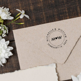 モノグラムとハート | 結婚s セルフインキングスタンプ