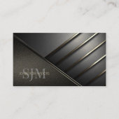 モノグラムとメタルアングルチャコールグレーID1040 名刺 (正面)