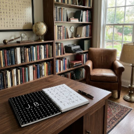 モノグラムとルーン文字の入ったオーダーメイドノート ノートブック