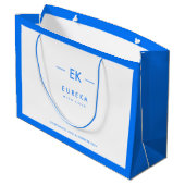 モノグラムと企業詳細が入ったコーポレートバッグ ラージペーパーバッグ (裏面アングル)