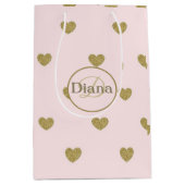 モノグラムと名前が入ったギフトバッグ ミディアムペーパーバッグ (正面)