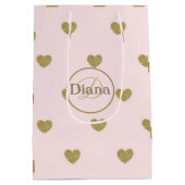 モノグラムと名前が入ったギフトバッグ ミディアムペーパーバッグ (裏面)