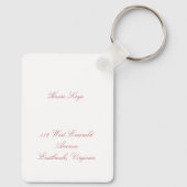 モノグラムと名前とは熱帯フローラ キーホルダー (裏面)