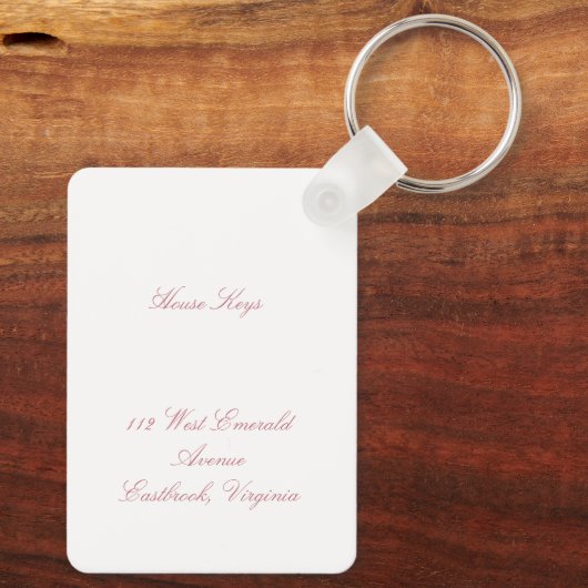 モノグラムと名前とは熱帯フローラ キーホルダー (裏面)