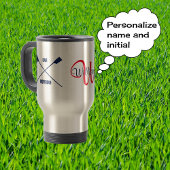 モノグラムと名前のクロス・オール・ローイング トラベルマグ