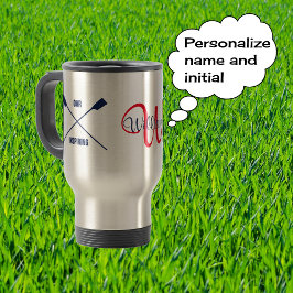 モノグラムと名前のクロス・オール・ローイング トラベルマグ