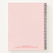 モノグラムと名前の感謝ジャーナル(赤面ピンク) ノートブック (裏面)