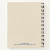 モノグラムと名前の感謝ジャーナル（青） ノートブック (裏面)