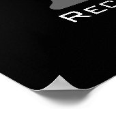 モノグラムと名前の結婚式の受付のサイン ポスター (角)