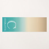 モノグラムと名前をデザインしたビーチ風スタイル ヨガマット (正面(横))