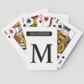 モノグラムと名前パーソナライズされたのカスタム文字 トランプ (裏面)