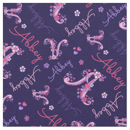 モノグラムと名前パーソナライズされたのabbeyファブリック ファブリック