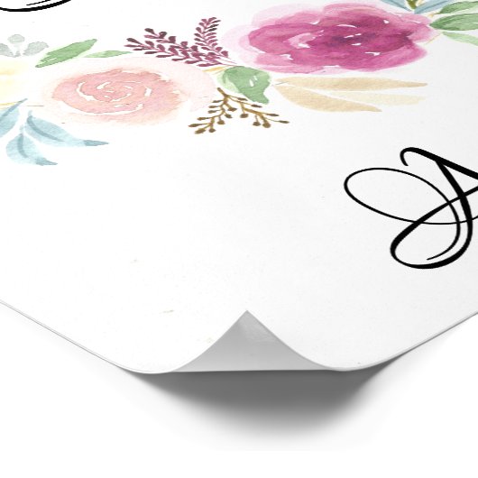 モノグラムと名前ポスター、子供の名前ポスター ポスター (角)