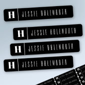 モノグラムと名前モダン アイロン服| Iron-on Clothing ラベル