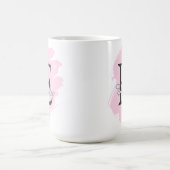 モノグラムと名前入りカスタマイズ可能なコーヒーマグ コーヒーマグカップ (中央)