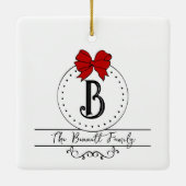 モノグラムと名前 セラミックオーナメント (裏面)